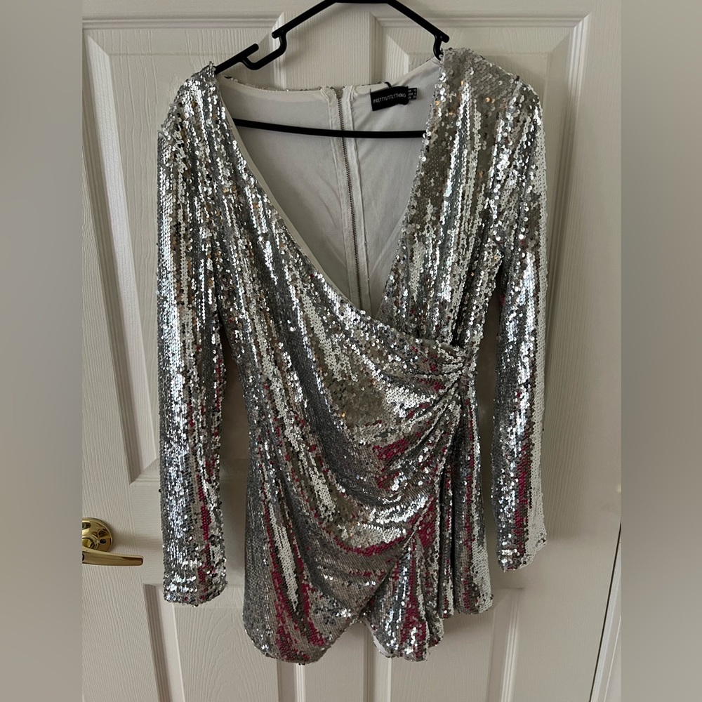Silver Sparkle Romper